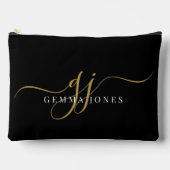 Modern Gold Script Monogram Initialen Etui (Voorkant)