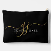 Modern Gold Script Monogram Initialen Etui (Achterkant)