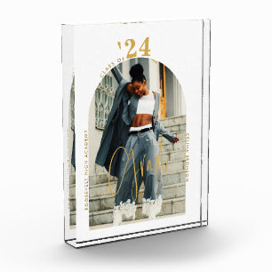 Modern Gold Script Photo 2024 minimaal Afstuderen Fotoblokken