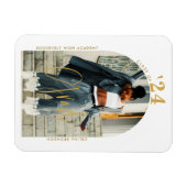 Modern Gold Script Photo 2024 minimaal Afstuderen Magneet (Horizontaal)