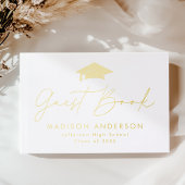Modern Gold Script Photo Afstuderen Gastenboek