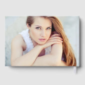 Modern Gold Script Photo Afstuderen Gastenboek (Achterkant)