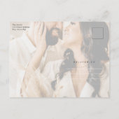 Modern Gold Script Photo Collage Weddenschap Harte Briefkaart (Achterkant)