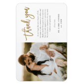 Modern Gold Script Photo Weddenschap Hartelijk dan Magneet (Verticaal)
