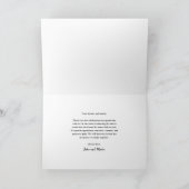 Modern Gold Script Photo Wedding Bedankkaart (Binnen)