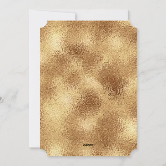 Modern Gold Script Pine Bough Minimalist Floral Feestdagenkaart (Achterkant)