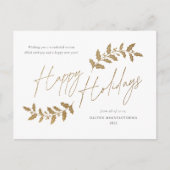 Modern Gold Script Prettige feestdagen Business (Voorkant)