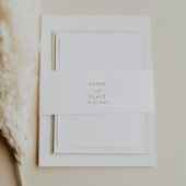 Modern Gold Script Styled Names Wedding Uitnodigingen Wikkel