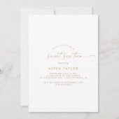 Modern Gold Script Sweet Sixteen Birthday Kaart (Voorkant)