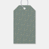 Modern Gold Script Waterverf Kerstboom Cream Cadeaulabel (Achterkant)