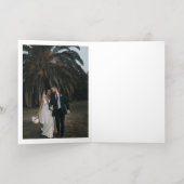 Modern Gold Script Weddenfoto Hartelijk dank Folie Wenskaart (Binnenlaag)