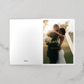 Modern Gold Script Weddenfoto Hartelijk dank Folie Wenskaart (Buiten Laag)