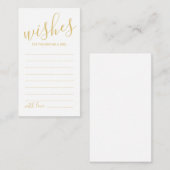 Modern Gold Script Weddenvice en -kroes Advieskaart (Voorkant / Achterkant)