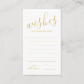 Modern Gold Script Weddenvice en -kroes Advieskaart (Voorkant)