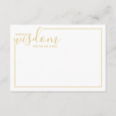 Modern Gold Script Weddenvice en -kroes Advieskaart (Voorkant)