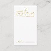 Modern Gold Script Weddenvice en -kroes Advieskaart (Voorkant)