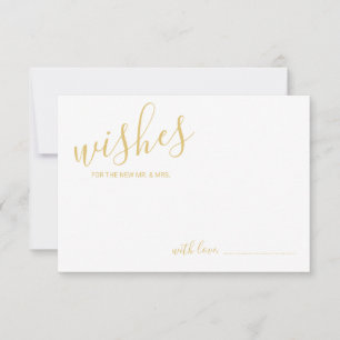Modern Gold Script Weddenvice en -kroes Advieskaart