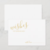 Modern Gold Script Weddenvice en -kroes Advieskaart (Voorkant / Achterkant)