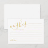 Modern Gold Script Weddenvice en -kroes Advieskaart (Voorkant / Achterkant)