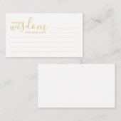 Modern Gold Script Weddenvice en -kroes Advieskaart (Voorkant / Achterkant)