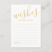 Modern Gold Script Weddenvice en -kroes Advieskaart (Voorkant)