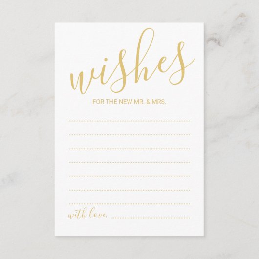 Modern Gold Script Weddenvice en -kroes Advieskaart (Voorkant)