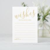 Modern Gold Script Weddenvice en -kroes Advieskaart (Staand voorkant)