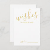 Modern Gold Script Weddenvice en -kroes Advieskaart (Voorkant / Achterkant)