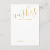 Modern Gold Script Weddenvice en -kroes Advieskaart (Voorkant)