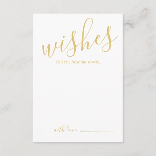 Modern Gold Script Weddenvice en -kroes Advieskaart (Voorkant)