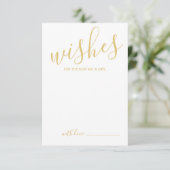 Modern Gold Script Weddenvice en -kroes Advieskaart (Staand voorkant)
