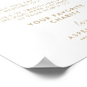 Modern Gold Script Wedding in Lieu of Favors Poster (Hoek)