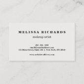 Modern Gold & Sequin Makeup Stijlvol Visitekaartje (Achterkant)