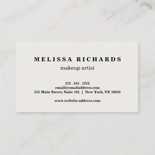 Modern Gold & Sequin Makeup Stijlvol Visitekaartje (Achterkant)