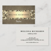 Modern Gold & Sequin Makeup Stijlvol Visitekaartje (Voorkant / Achterkant)