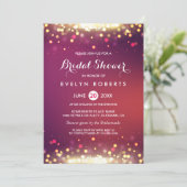 Modern Gold Shimmer Sparkles Wedding Vrijgezellenf Kaart (Staand voorkant)