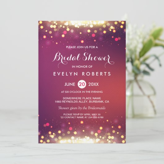 Modern Gold Shimmer Sparkles Wedding Vrijgezellenf Kaart (Staand voorkant)