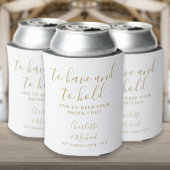 Modern Gold Signature Script Wedding Blikjeskoeler