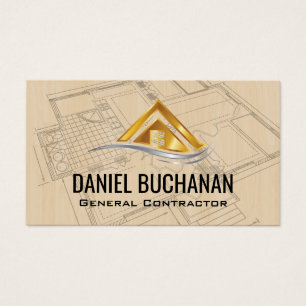 Modern Gold Silver Home Logo   architect Visitekaartje