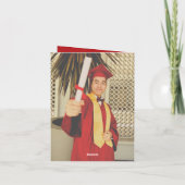 Modern Gold Sketch Gradup Cap Foto Afstuderen Bedankkaart (Achterkant)