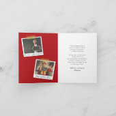 Modern Gold Sketch Gradup Cap Foto Afstuderen Bedankkaart (Binnen)