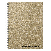 Modern Gold Sparkle Glitter met Jouw tekst Notitieboek (Voorkant)