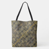 Modern Gold Sparkles Monogrammed Tote Bag (Achterkant)