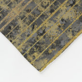 Modern Gold Sparkles Stripes Fleece Deken (Hoek)