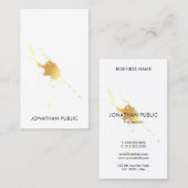 Modern Gold Splash Professionele Elegante Sjabloon Visitekaartje (Voorkant / Achterkant)