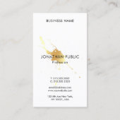 Modern Gold Splash Professionele Elegante Sjabloon Visitekaartje (Achterkant)