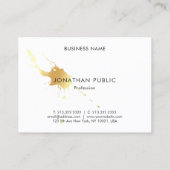 Modern Gold Splash Professionele Elegante Sjabloon Visitekaartje (Achterkant)