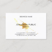 Modern Gold Splash Professionele Elegante Sjabloon Visitekaartje (Achterkant)