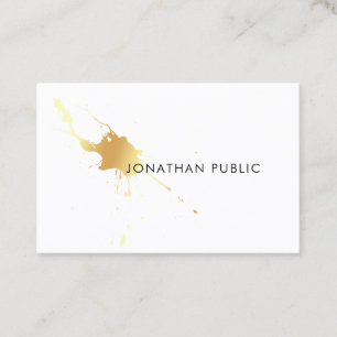 Modern Gold Splash Sjabloon Elegant Professional Visitekaartje