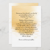 Modern Gold Splash Wedding Kaart (Voorkant / Achterkant)